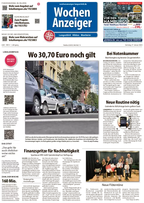 Wochen-Anzeiger Mettmann/Leverkusen Cover