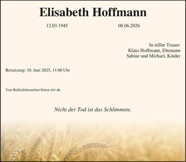 Motiv am Fuß (3-spaltig, 120mm)